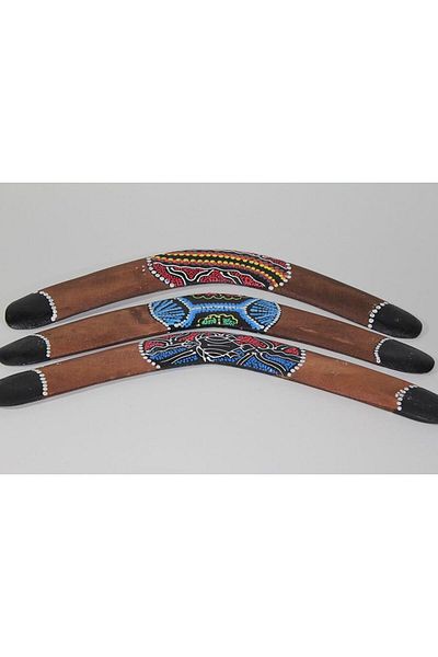 RİMERYA Large Wooden Boomerang Decorative Handmade Boomerang Frisbee Toy