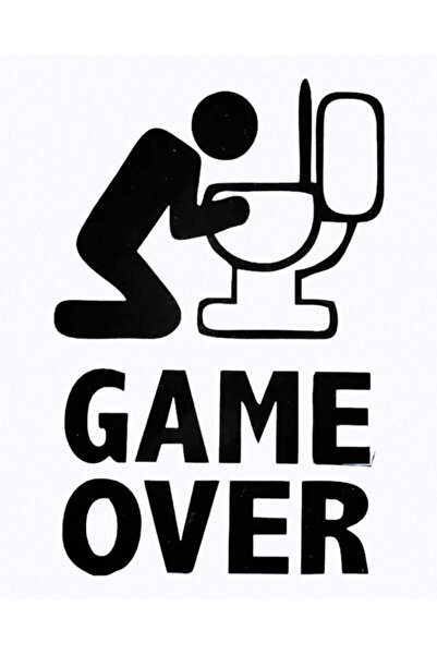 FARKSHP ملصق جديد مخصص للعبة Game Over Auto مقاس 20 × 30 سم