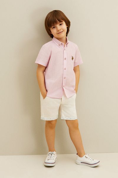 U.S. Polo Assn. Boys' White Woven Shorts 50264314 -Vr013