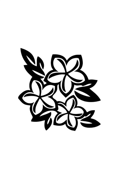 BİLGİMOLA Flower Bouquet Auto Custom New Sticker Black 30 X 30 cm