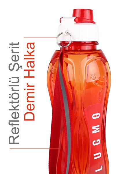 LUGMO 750 ml School Sports Water Bottle - Red Orange Water Bottle with Lid