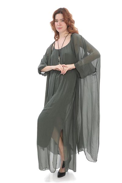 EREN STYLE Σετ μενταγιόν μεταξωτό φόρεμα & καπέλο 2 τεμ