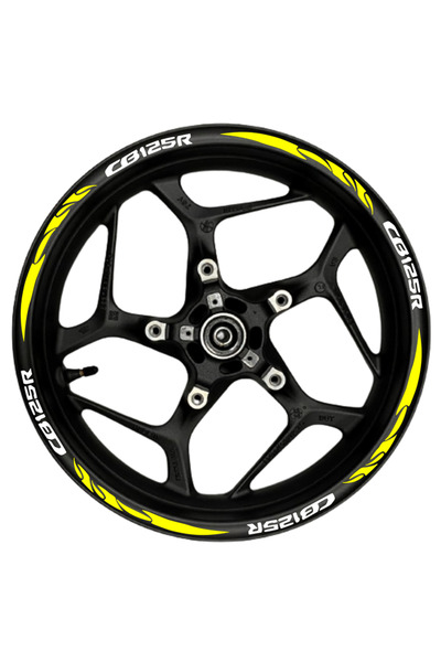 Generic Brand CB125R مع شريط مخلب أصفر باللون الأبيض