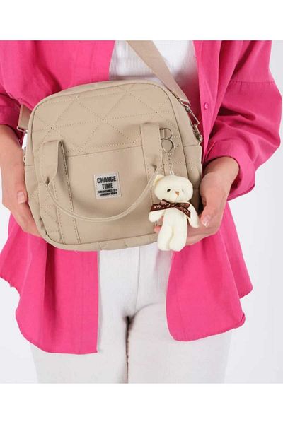 Skygo Beige Women's Quilted Arm and Shoulder Bell - Sober Keychain Gift