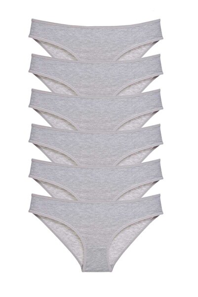 toyigoo 6 Pieces Super Eco Set Lycra Women's Slip Panties Gray