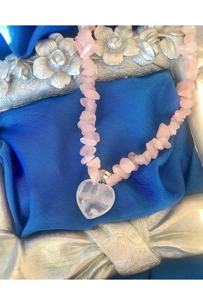 Doğaltaş Quartz Pink Necklace