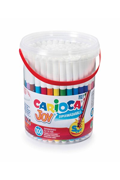 CARIOCA Joy Super Washable Felt Tip Crayons 100 Pieces (Bucket)