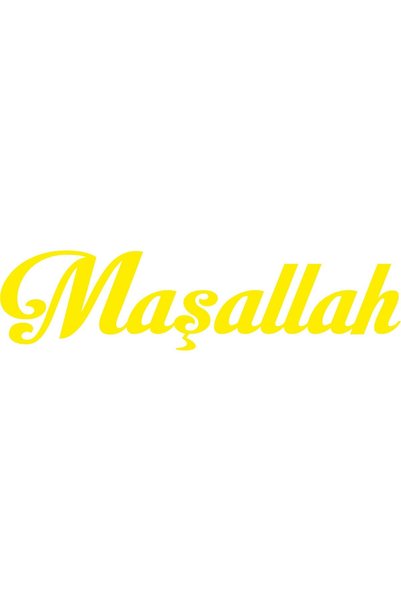 pınaxar Mashallah Writing Auto Domestic Production A+ Quality Yellow 24*4 cm ...