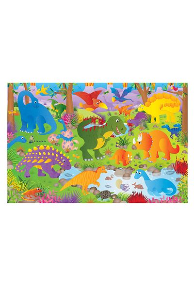 Galt Giant Floor Puzzle - Dinosaurs 30 Parça