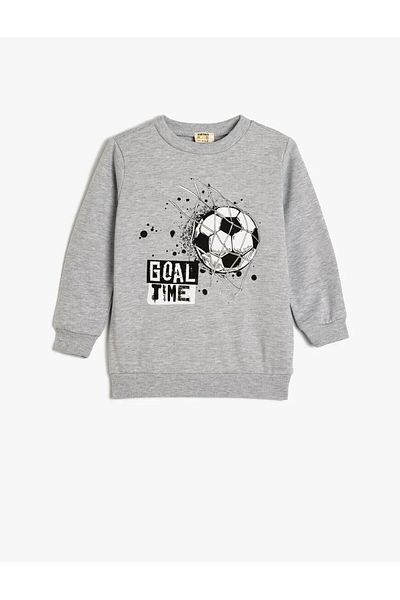 Koton Vyvýšená mikina s potiskem Crew Neck Slogan
