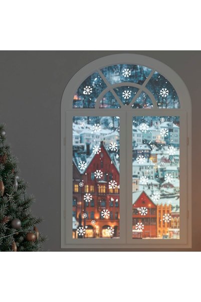 pınaxar Snowflake Glass Special New Sticker Christmas Decor Glass Shopwindow ...
