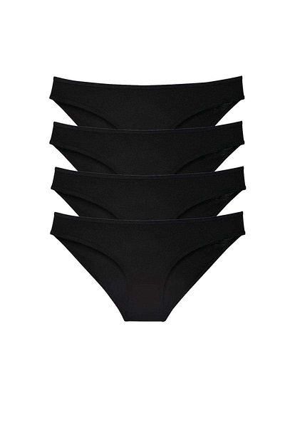 Royaleks 4 Pieces Super Eco Set Lycra Women's Slip Panties Black