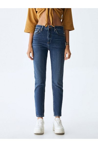 soBasic Pantaloni slim albaștri