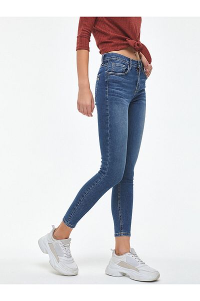 Ltb Δερμάτινο παντελόνι Tanya X Mid Rise