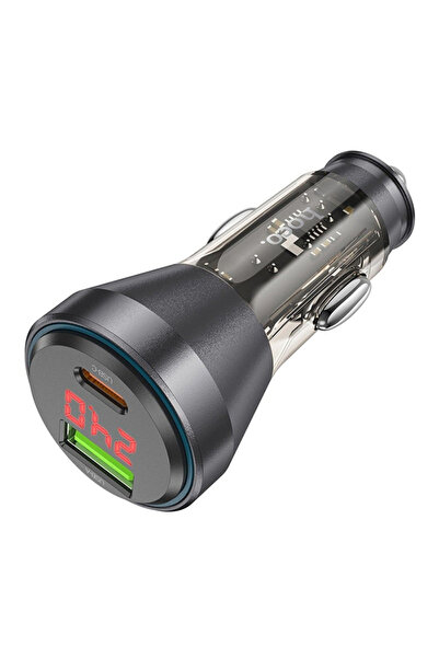 Genel Markalar HOCO NZ12B Unimpeded PD48W USB + Type-C Araç Çakmaklık Hızlı Ş...