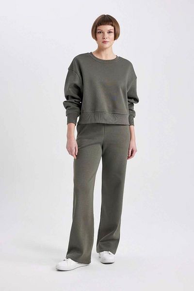 DeFacto Boxy Fit Crew Neck Thick Basic Plain Sweatshirt 25K 801005150