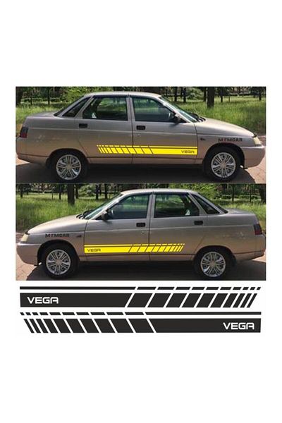 FİXFLEX Special New Compatible Accessory Auto Side Strip for Lada Ve-Ga Special New Sticker