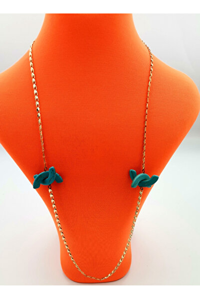 Monalisa Home قلادة ذهبية اللون بتصميم خاص مع شكل سلسلة