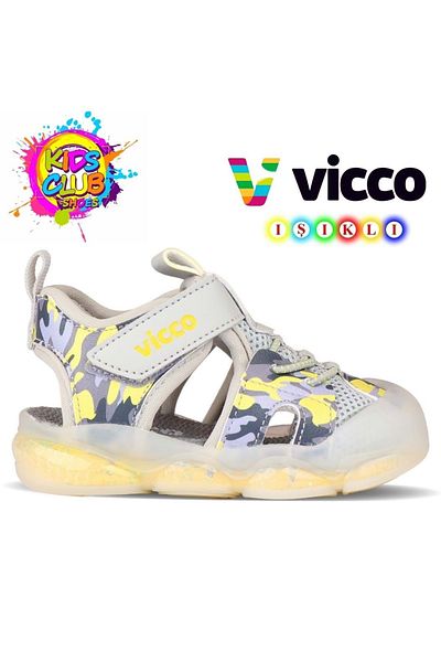 Vicco Monrovia Ilk Adım Bebek Ortopedik Çocuk Spor Sandalet Gri