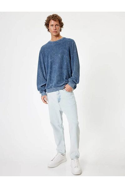 Koton Steve Jean – Herren-Jeanshose in hellem Indigo, lockere Passform, 5 WAM40157ND