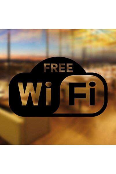 BİLGİMOLA Free Wifi Restaurant Cafe Cafe Bar Wall and Glass Custom New Sticke...