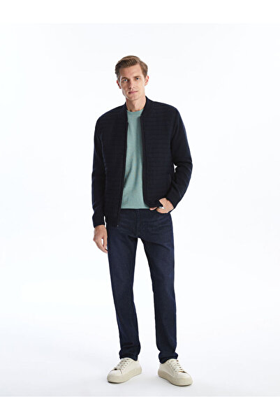 LC Waikiki Standard Mold College Collar Men's Knitwear Cardigan