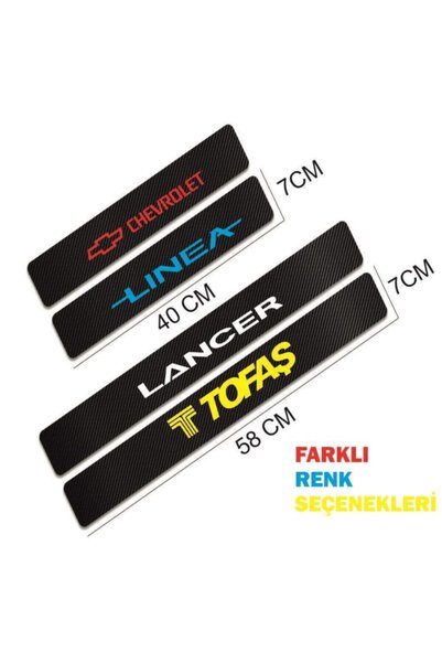 Genel Markalar Renault Clio İçin özel yeni uyumlu Aksesuar Oto Kapı Eşiği özel yeni sticker Karbon 4 Adet