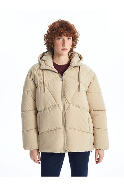 LC Waikiki Jachetă de puf pentru femei oversize - cu glugă