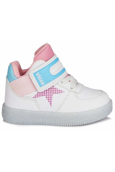 Vicco Magic Ortopedik Işıklı Çocuk Spor Ayakkabı Beyaz-pembe