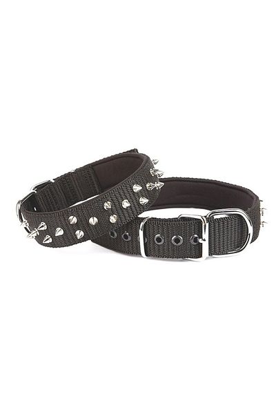 K&A Handmade Studded Dog Collar 4X52-60Cm Black