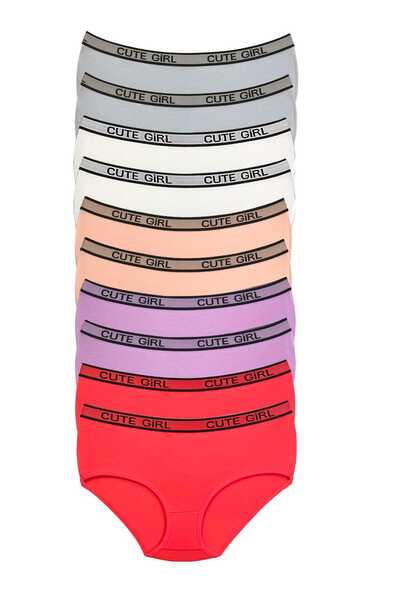 teknoparkx 10 قطع سراويل نسائية عالية الخصر سميكة مرنة مكتوبة الخصر