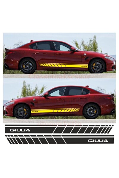 FARKSHP ملحق جديد متوافق خاص لسيارة ألفا روميو جوليا شريط جانبي ملصق جديد مخص...