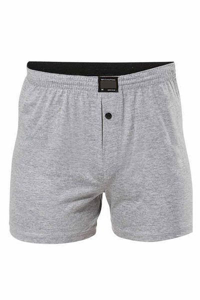Ethab Ticaret Buttoned Cotton Men's Combed Cotton Boxers Gray - 1146A
