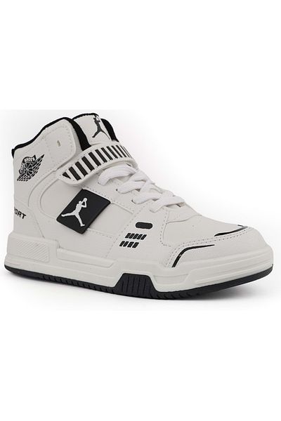 KCMN Cool King JoranS - Pantofi sport unisex pentru copii, înalți și tălpi ortopedice ALB