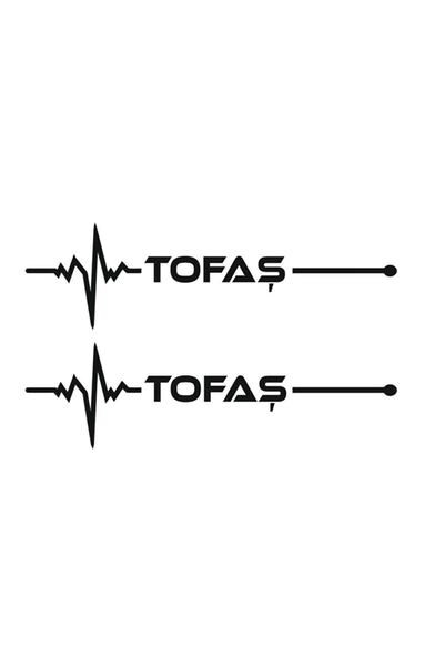 pınaxar Tofaş Heart Rate Custom New Sticker 2 Pieces Black 30*8 cm