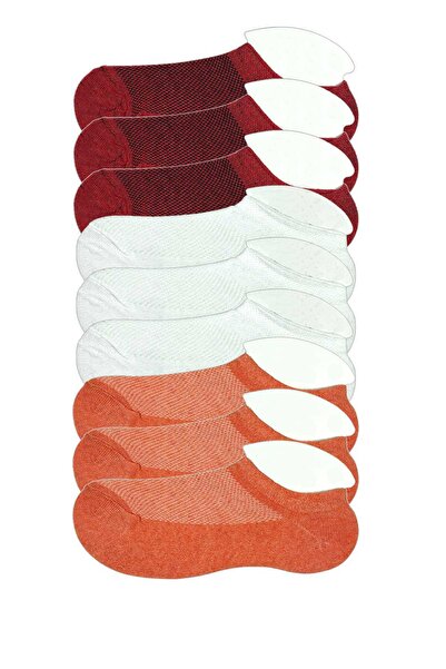 OEM 9 Pieces Kids Sneaker Booties Socks Burgundy White Orange