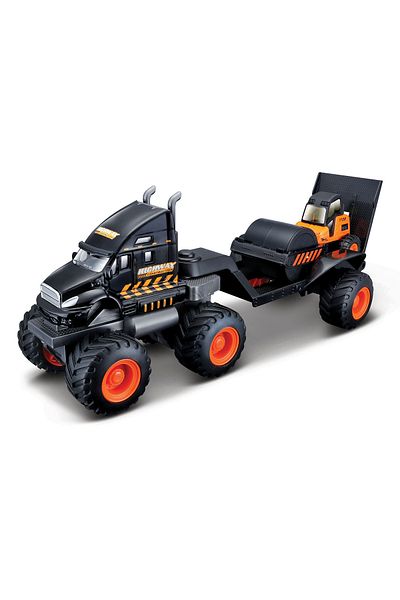 Maisto Builder Zone Transporter Truck Set - Black Truck