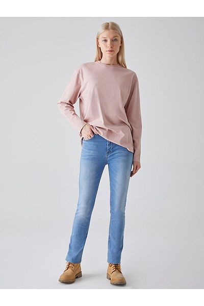 Ltb Pantaloni evazați tăiați Lynda X High Rise