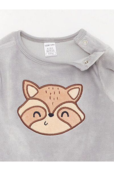 LC Waikiki Lw - Nakış Detaylı Pelüş Erkek Bebek Tulum (0-12 AY PATİKLİ, 12 AY PATİKSİZ)