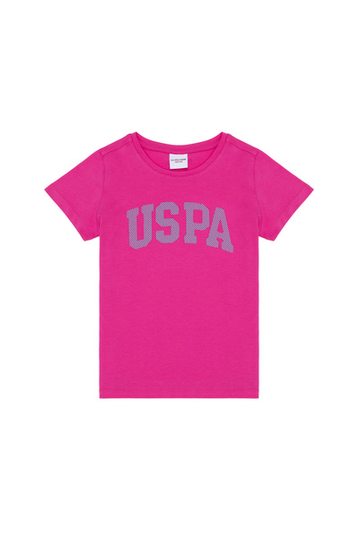 U.S. Polo Assn. Kız Çocuk Fuşya Basic Tişört 50264332-VR023