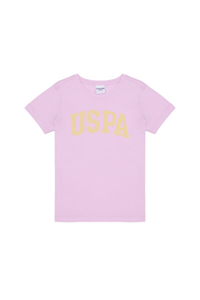 U.S. Polo Assn. Kız Çocuk Manolya Bisiklet Yaka Basic Tişört 50264332-VR211