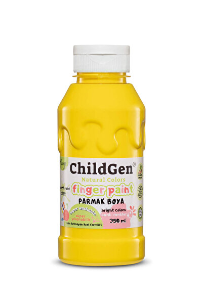 ChildGen Süper Yıkanabilir Parmak Boya 350ml - Sarı