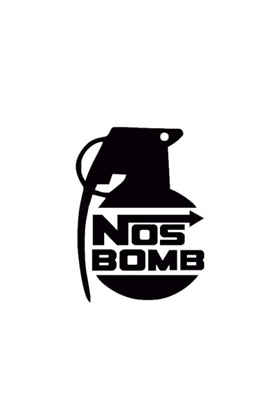 pınaxar Nos Bomb Auto custom new sticker Black 15*11 Cm