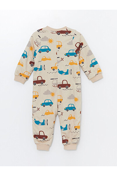 LC Waikiki LCW baby Bej Baskılı byc 1 Tog Elyaflı Erkek Bebek Uyku Tulumu