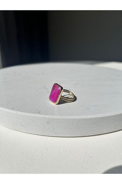 Doğaltaş Agate Ring