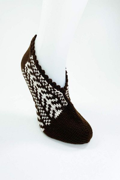 Ethab Ticaret Winter Stylish Hand Knitted Wool Booties - D8