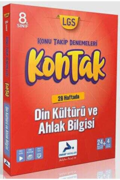 paraf yayınları 8. Sınıf Din Kültürü Ve Ahlak Bilgisi 28 Kontak Deneme