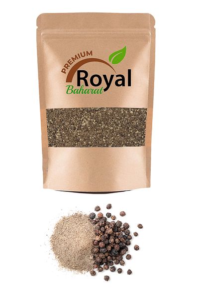 ROYAL BAHARAT Black Pepper Ground Deluxe Series Organic Delicious 200 Gr