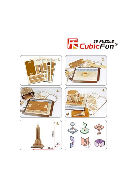Cubic Fun 3D 55 Piece Puzzle Empire State Building - Usa
