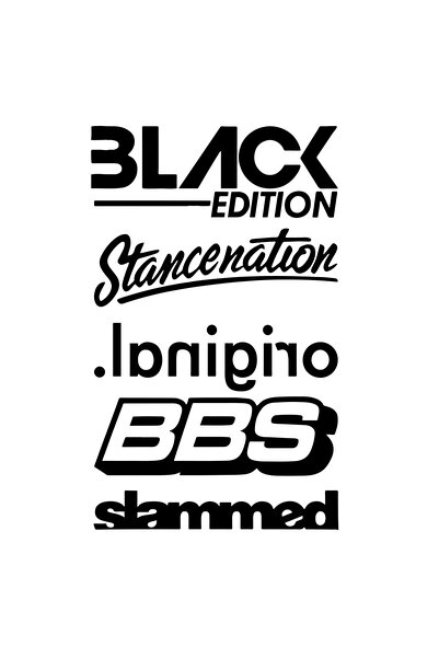 Generic Brand Auto Rear Window Custom New Sticker Model 2 Black 20*37 Cm